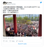 上海浦东新区张江镇香楠路，上海人民冲破封锁，上街了！